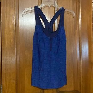 Speedo blue long swim tank | M/L